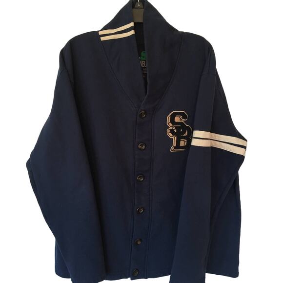 Slow Bucks, Viral Wear, Keep Up Slowbucks XL Navy Blue Eggshell Button Up Jacket - Picture 1 of 5